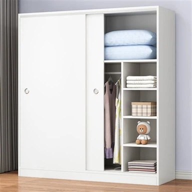 স্লাইডিং দরজা সহ বেডরুমের ওয়ারড্রব